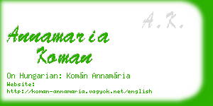 annamaria koman business card